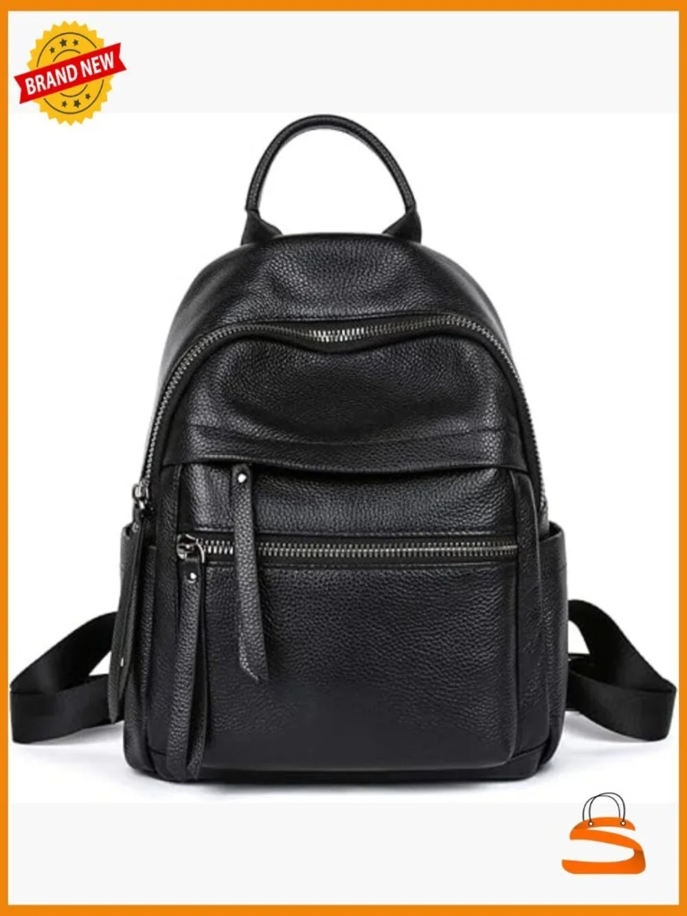 Genuine Leather Backpack Purse for Women Multi-functional Daypack Small
